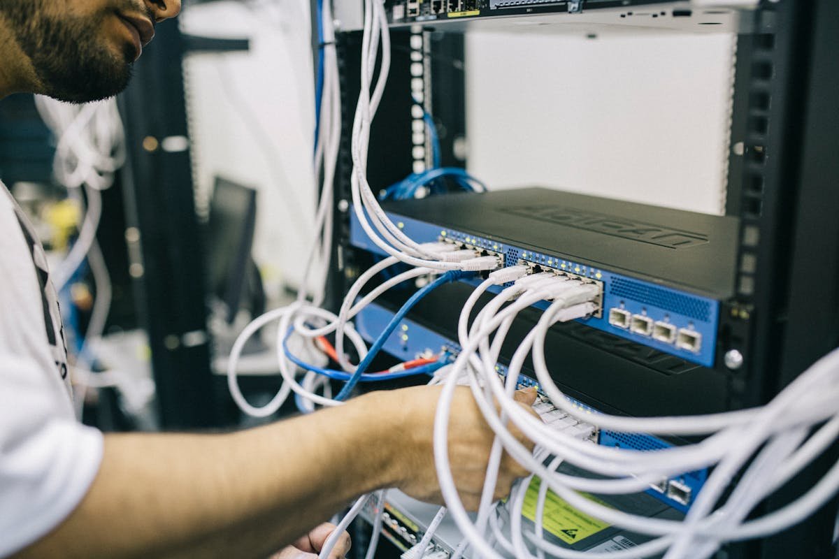 Ethernet cabling and network switch installation for a commercial WiFi infrastructure project